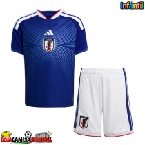 Camisa de Futebol Japão Equipamento Principal Infantil Mundo 2026 Manga Curta (+ Calças curtas)